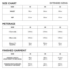 Tessuti - Tamiko Pants Sewing Pattern (Sizes 18-22) 11 Tessuti - Tamiko Pants Sewing Pattern (Sizes 18-22) -Croft Mill tamiko extended size chart gallery