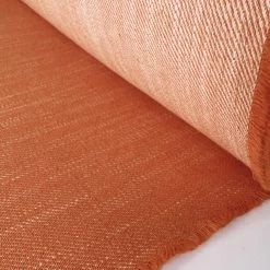 Tangerine Dream -Croft Mill tangerine dream orange white polyester cotton viscose trousering fabric roll