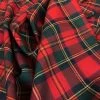 Wool Tartan - Muted - Red -Croft Mill tartan muted red woollen checked red muted suiting fabric drape photo
