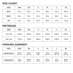 Tessuti - Demi Pants Sewing Pattern (Sizes XXS-XL) -Croft Mill tessuti demi pant pattern size chart gallery