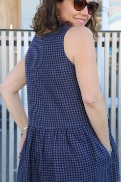 Tessuti - Felicia Pinafore Dress Pattern (Sizes 18-22) -Croft Mill tessuti felicia dress pattern 2