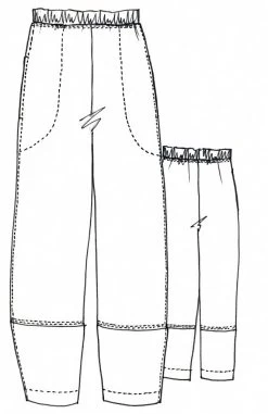 Tessuti - Tamiko Pants Sewing Pattern (Sizes 18-22) 15 Tessuti - Tamiko Pants Sewing Pattern (Sizes 18-22) -Croft Mill tessuti tamiko pants pattern sketch