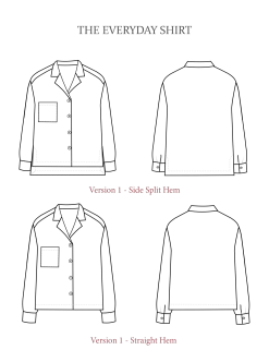 The Avid Seamstress - Everyday Shirt Pattern (UK 6-22) -Croft Mill the avid seamstress the everyday shirt sketch