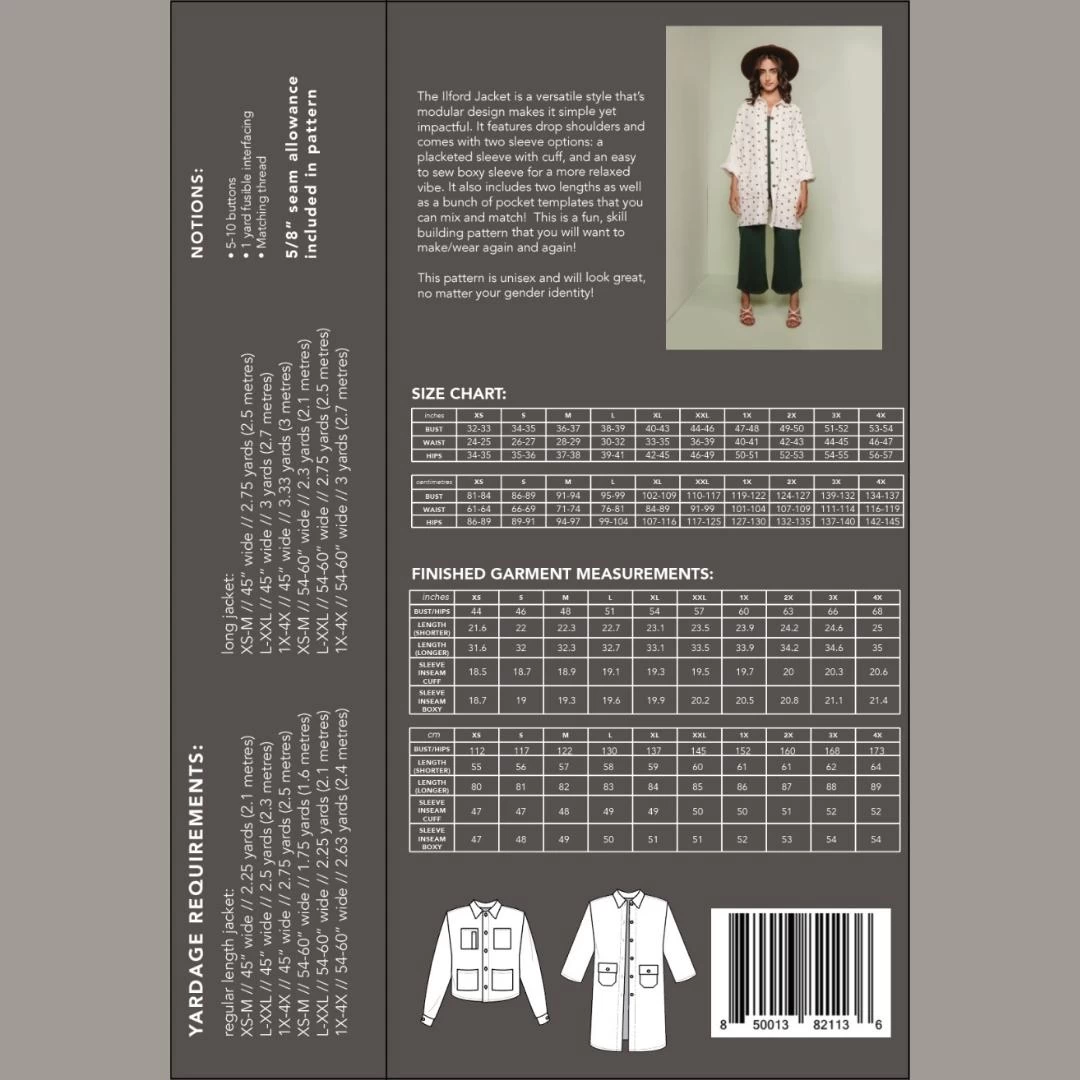 Friday Pattern Company - Ilford Jacket Pattern (Sizes XS-7X) - Image 2