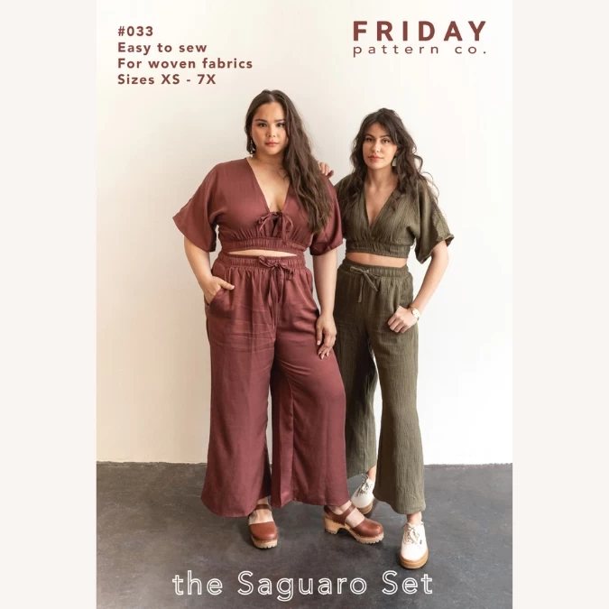 Friday Pattern Company - Saguaro Top & Trousers Pattern (Sizes XS-7X)