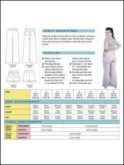 Tilly And The Buttons - Jessa Trousers & Shorts (UK 6-20) 22 Tilly And The Buttons - Jessa Trousers & Shorts (UK 6-20) -Croft Mill tilly and the buttons jessa trousers and shorts back cover