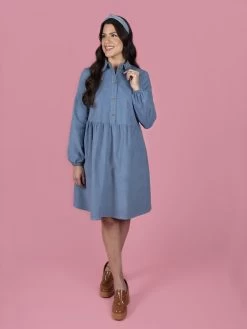 Tilly And The Buttons - Lyra Shirt Dress Pattern (UK 6-34) -Croft Mill tilly and the buttons lyra shirt dress pattern 7 gallery