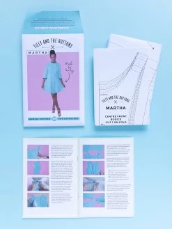 Tilly And The Buttons - Martha Dress Pattern (UK 6-20) -Croft Mill tilly and the buttons martha dress pattern flatlay