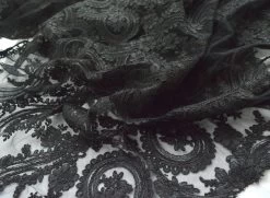 To Party Or Not To Party - Net Border -Croft Mill to party net border corded black lace cu2