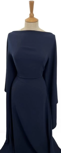 Triple Crepe - Navy -Croft Mill triple crepe dressmaking fabric navy dress