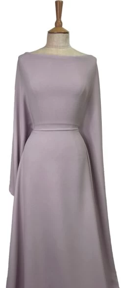 Triple Crepe - Dusky Lilac -Croft Mill triple crepe polyester dress fabric dusky lilac dress