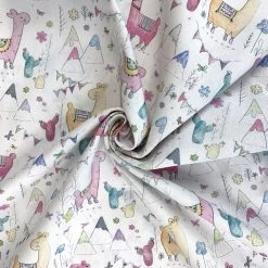 Cotton - Alpaca Party 8 Cotton - Alpaca Party -Croft Mill true craft alpaca party john louden korean crafting fabric white llama swirl