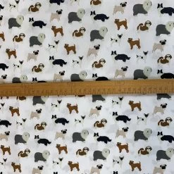 Cotton - Barking Mad 9 Cotton - Barking Mad -Croft Mill true craft barking mad john louden korean crafting fabric white pug sacle
