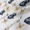 Cotton - French Bulldogs -Croft Mill true craft french bulldogs john louden korean crafting fabric white dogs fold