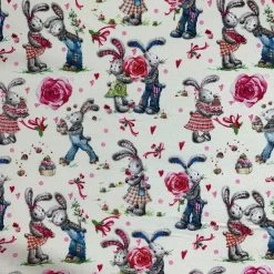 Cotton - Hallmark Bunnies -Croft Mill true craft hallmark bunnies close up