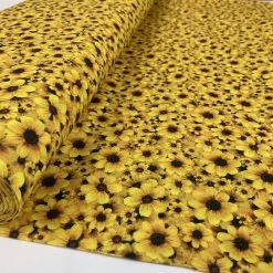 Cotton - Sunflower Field 7 Cotton - Sunflower Field -Croft Mill true craft sunflower field yellow 100 cotton roll