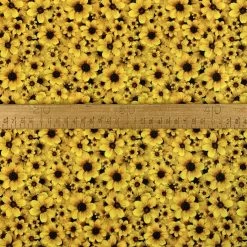 Cotton - Sunflower Field 8 Cotton - Sunflower Field -Croft Mill true craft sunflower field yellow 100 cotton scale