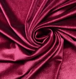 Stretch Velvet - Wine -Croft Mill velour wine dress fabric cud