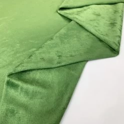 Venus - Green -Croft Mill velour poly cotton fabric venus green folds