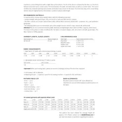 Vikisews - Caroline Dress Sewing Pattern (UK 6-24) -Croft Mill vikisews caroline dress sewing pattern sizechart2