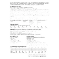 Vikisews - Demi Blouse Sewing Pattern (UK 6-24) -Croft Mill vikisews demi blouse sewing pattern sizechart2