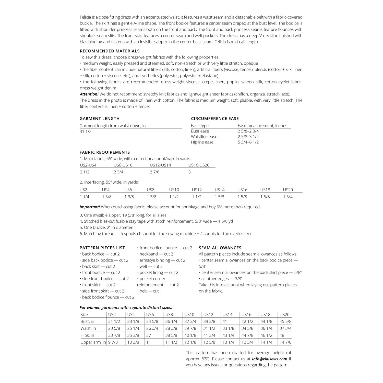 Vikisews - Felicia Dress Sewing Pattern (UK 6-24) 5 Vikisews - Felicia Dress Sewing Pattern (UK 6-24) - Image 3