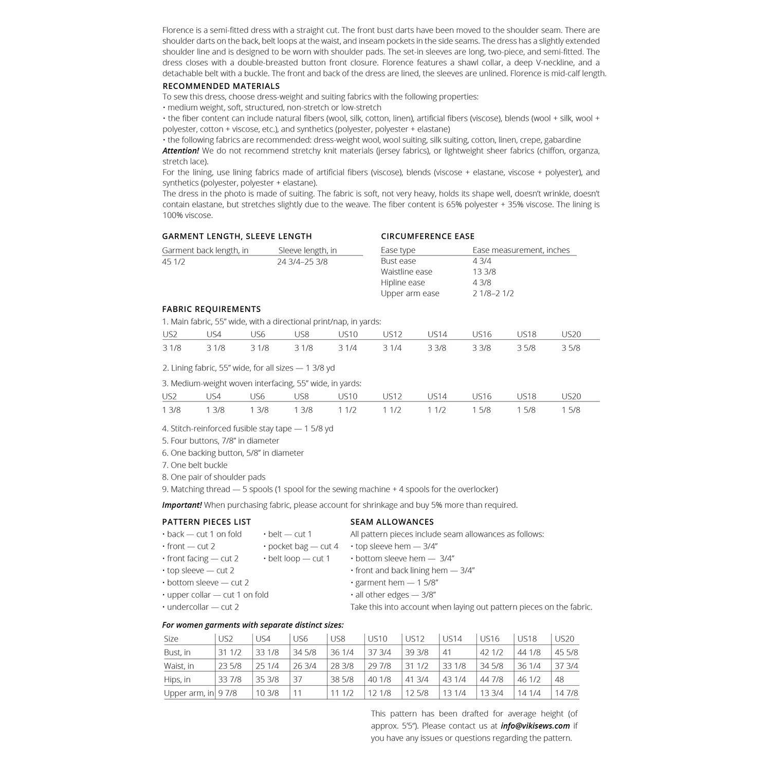Vikisews - Florence Dress Sewing Pattern (UK 6-24) 5 Vikisews - Florence Dress Sewing Pattern (UK 6-24) - Image 3