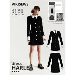 Vikisews - Harley Dress Sewing Pattern (UK 6-24)