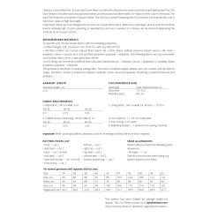 Vikisews - Liliana Vest Sewing Pattern (UK 6-18) -Croft Mill vikisews liliana vest sewing pattern sizechart2