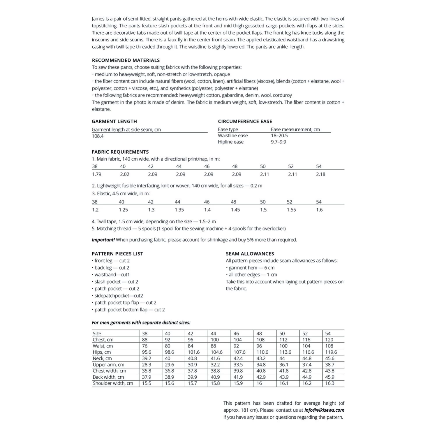 Vikisews - Men’s James Pants Sewing Pattern (UK 28-44) 5 Vikisews - Men’s James Pants Sewing Pattern (UK 28-44) - Image 3