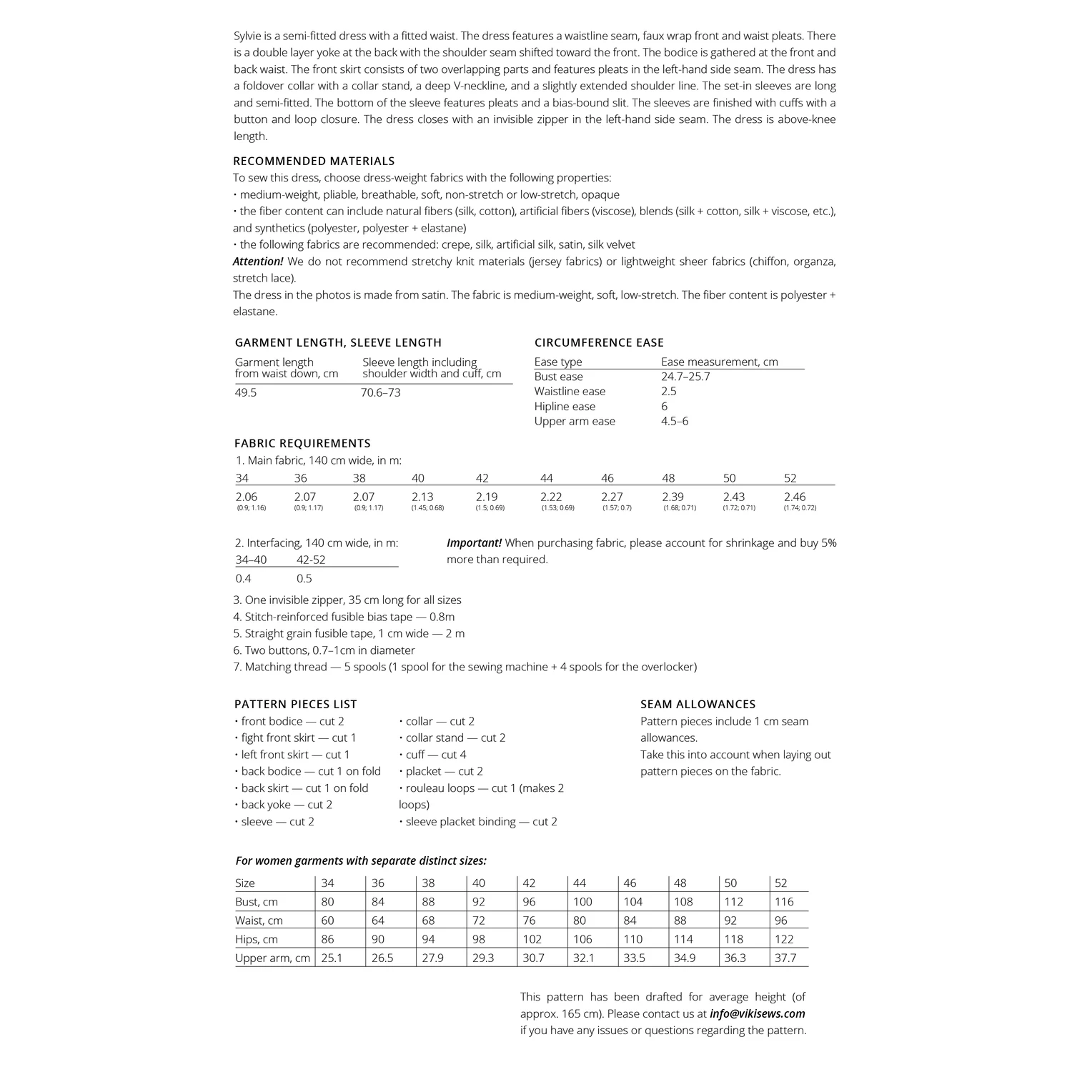 Vikisews - Sylvie Dress Sewing Pattern (UK 6-24) 4 Vikisews - Sylvie Dress Sewing Pattern (UK 6-24) - Image 2