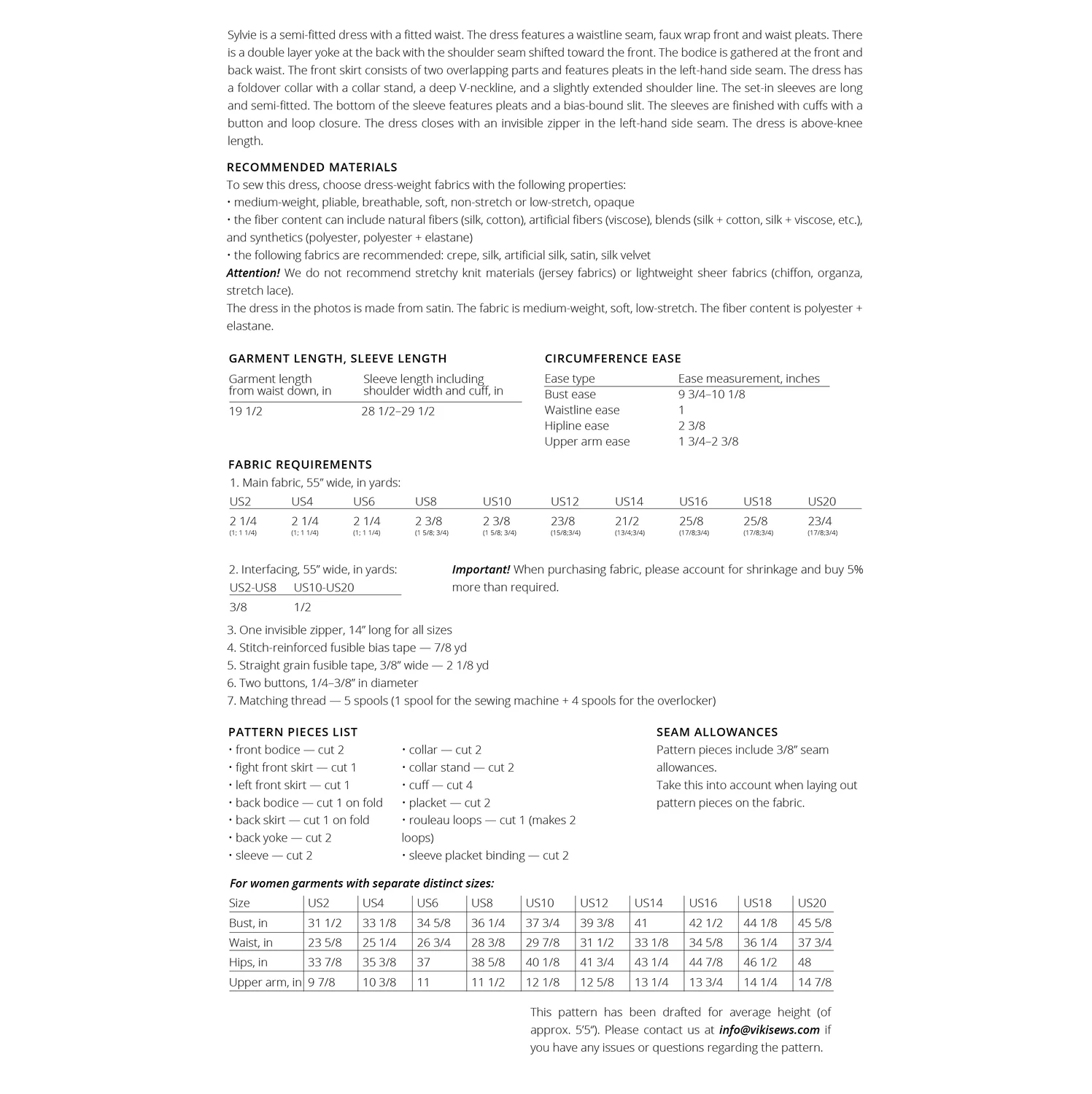 Vikisews - Sylvie Dress Sewing Pattern (UK 6-24) 5 Vikisews - Sylvie Dress Sewing Pattern (UK 6-24) - Image 3