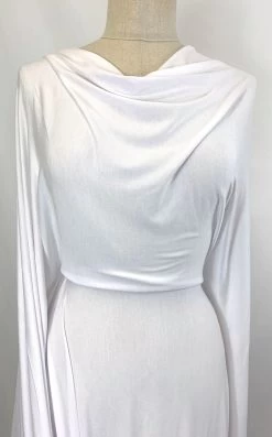 Viscose Jersey - White -Croft Mill viscose jersey white fine knitted with elastane dress
