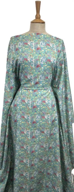Voyage - Hedgerow Kingfisher Morlich Cotton 13 Voyage - Hedgerow Kingfisher Morlich Cotton -Croft Mill voyage hedgerow kingfisher morlich cotton dress fabric mannequin