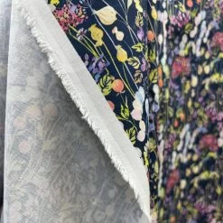 Voyage - Hedgerow Navy Morlich Cotton 10 Voyage - Hedgerow Navy Morlich Cotton -Croft Mill voyage hedgerow navy morlich cotton dress fabric drape