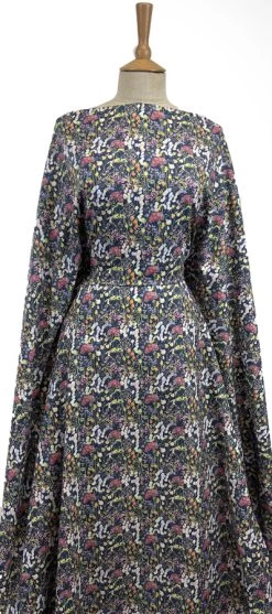 Voyage - Hedgerow Navy Morlich Cotton 13 Voyage - Hedgerow Navy Morlich Cotton -Croft Mill voyage hedgerow navy morlich cotton dress fabric mannequin