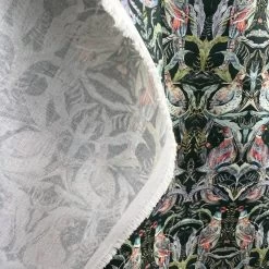 Voyage - Netherton Pomegranate Emerald Morlich Cotton -Croft Mill voyage netherton pomegranate emerald morlich cotton dress fabric drape