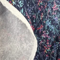 Voyage - Orivietta Topaz Navy Morlich Cotton -Croft Mill voyage orivietta topaz navy morlich cotton dress fabric drape