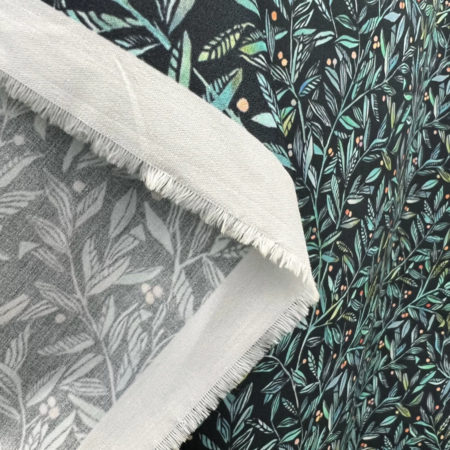 Voyage - Torquay Pomegranate Navy Ness Poplin Cotton - Image 3