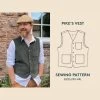 Wardrobe By Me - Men’s Pike Vest Pattern (Sizes 2XS-4XL) -Croft Mill wardrobe by me mens pike vest sewing pattern cover
