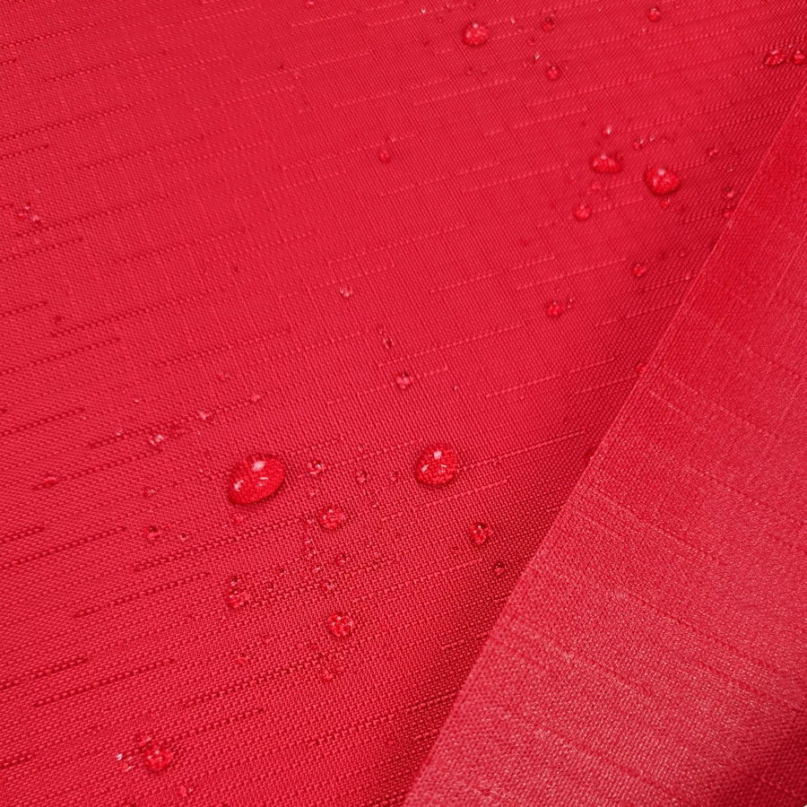 Water Resistant Linen Slub - Red