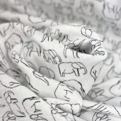 Double Gauze - Roaming Elephants