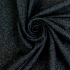 With Cashmere – Grey Marl -Croft Mill with cashmere black coating wool material cud